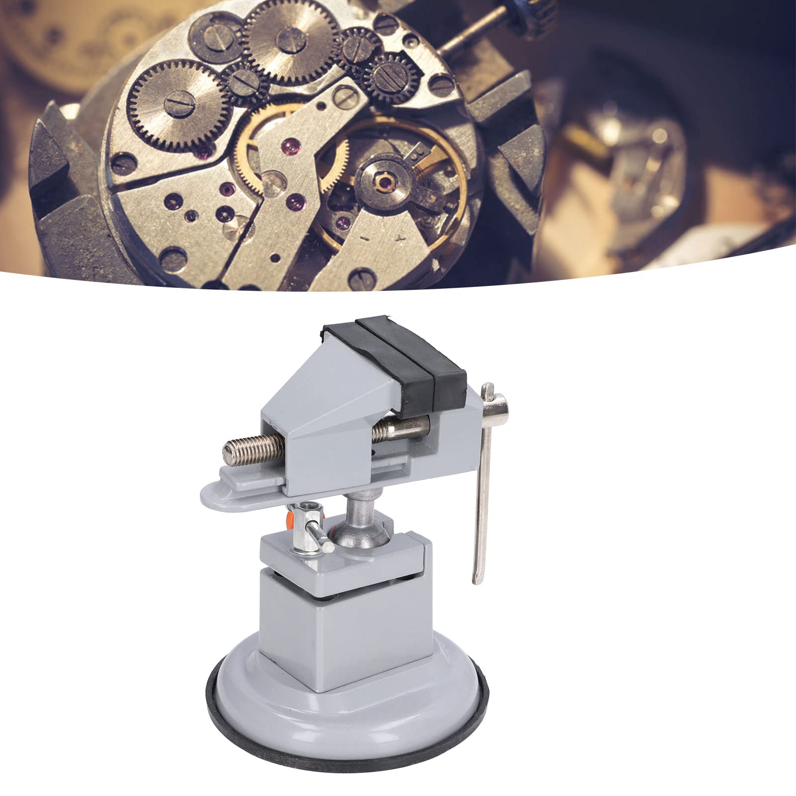 Nutriess 360 Degree Vise Clamp Universal Rotating Square Workbench Clamp with Suction Cup Base for Workbench