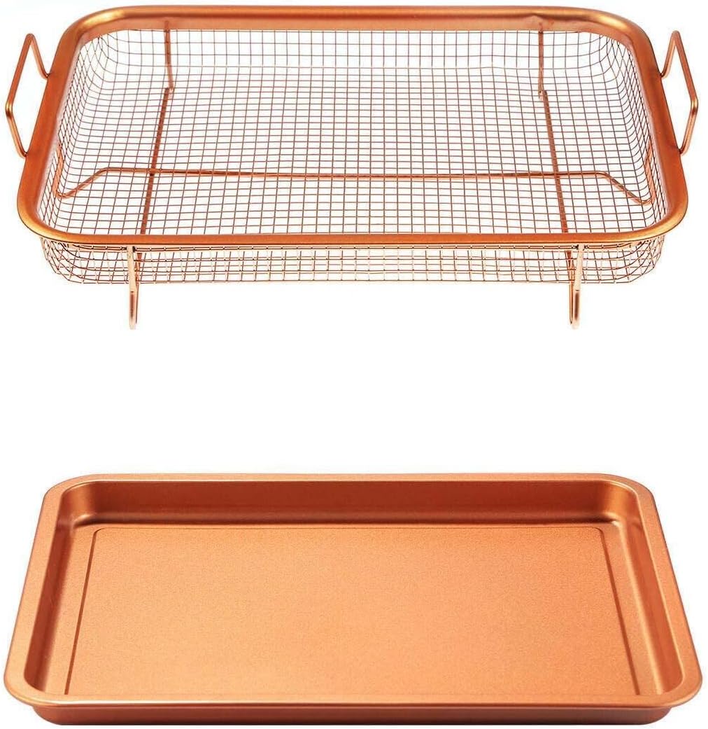 LKOP Copper Tray Cookie Sheet Tray Non Stick ScreenM Bakeware sets Sheet pan Baking tray Baking accessories