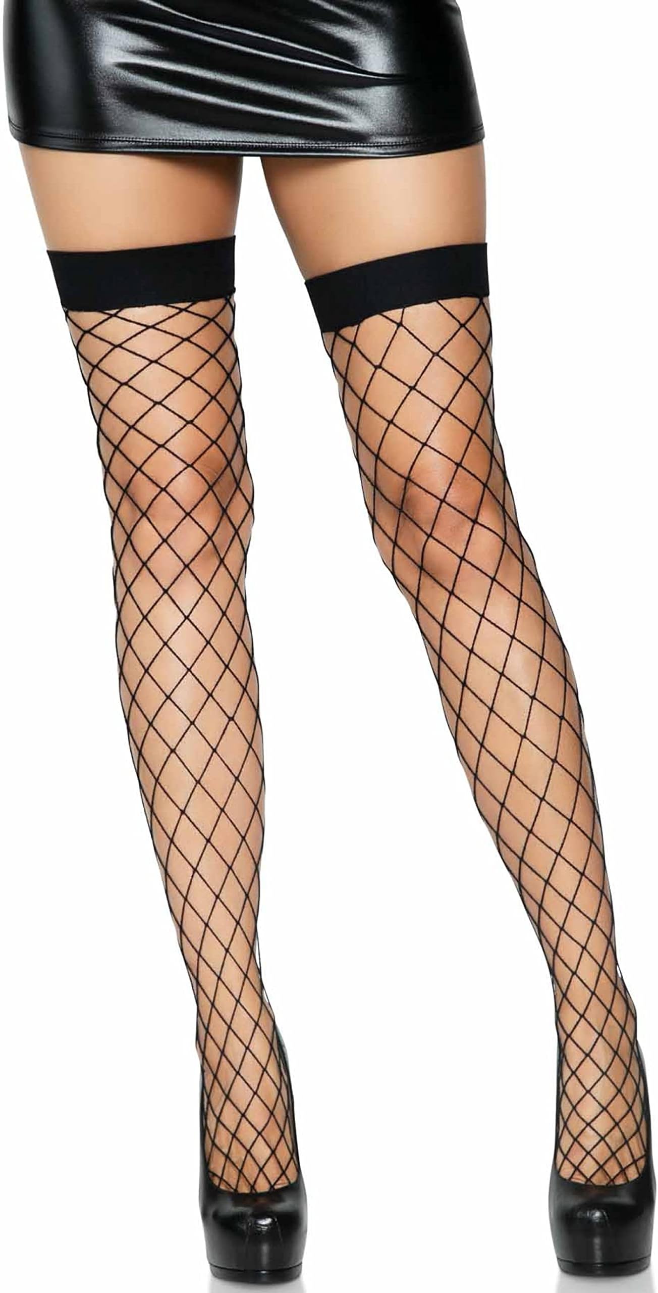 Leg Avenue Women's Fence Fishnet Thigh Highs