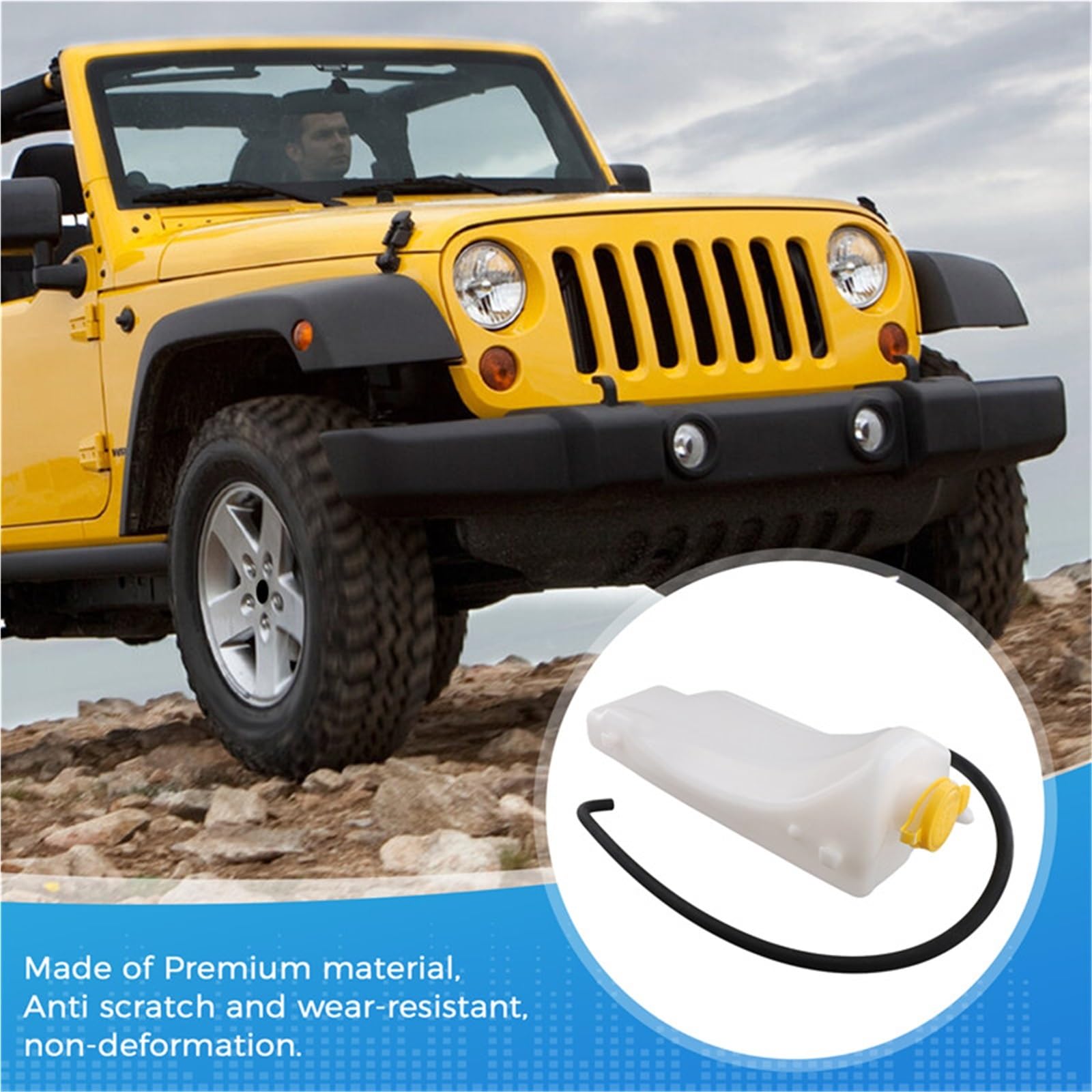 Zbiornik Na Płyn Chłodniczy Do Samochodu Wyrównawczy Płynu Chłodzącego Silnika Z Rurą 55056542AB Pasuje Jeep Wrangler 2007-2011-FSM