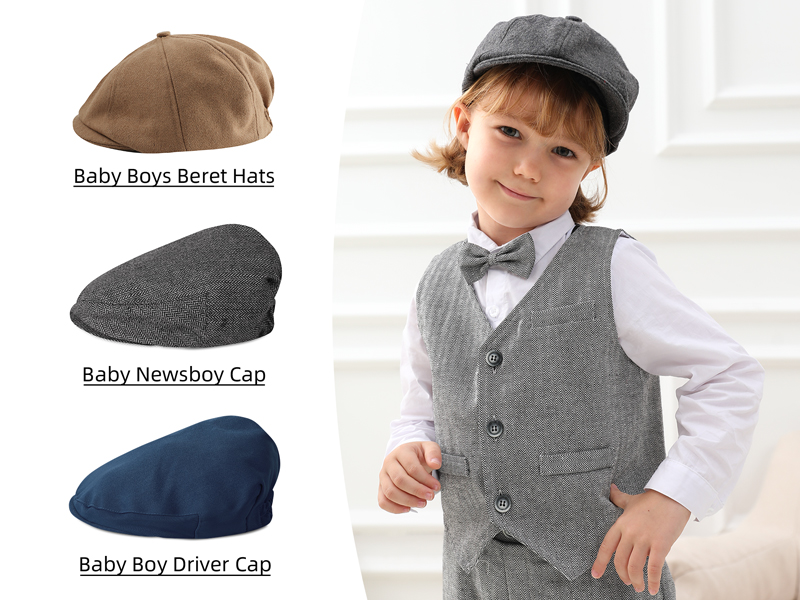 Amazon.com: A&J DESIGN Baby Newsboy Cap Boy Beret Halloween Hat