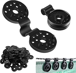 60 Pcs Shade Cloth Plastic Clips, Round Plastic Black Clips for Sunshade Net, Greenhouse Shade Cloth Fix Clamp Shade Netting Black Clips for Garden Anti Bird Netting, Shade Fabric Accessories