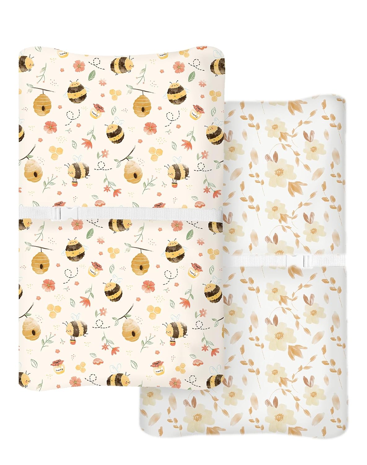 Changing Pad Cover for Baby Boys Girls 2 Pack, Fits Standard 32”×16” Changing Table Pads, Silky Breathable Stretch Knit, Machine Washable (Little Farm)
