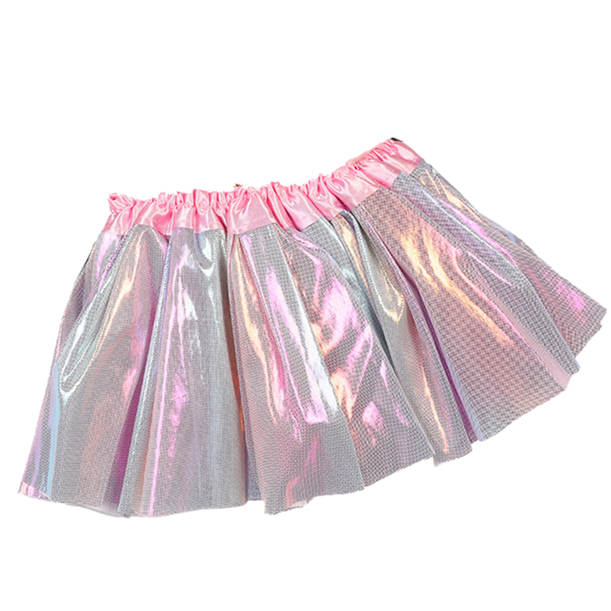 BabyMoon Set of 2 Glittering Princess Girl’s Tutu Skirt with Headband | Baby Photoshoot Props | 3-8 Years | Grey - Image 2 thumbnail