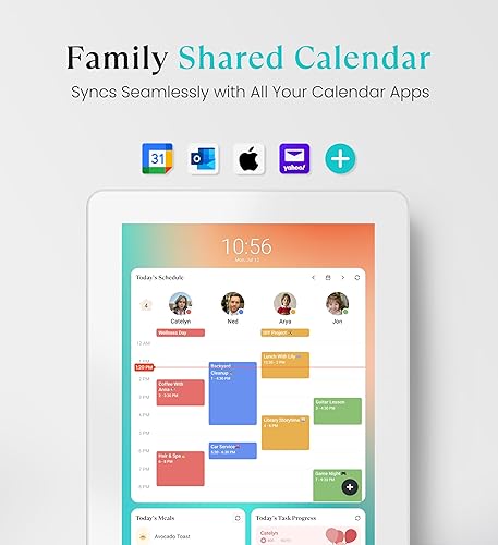Miniatura 3 de Cozyla Mate Calendario digital + 2 pantalla táctil de pared de 15.6 pulgadas, tabla de tareas personalizable, calendario electrónico inteligente