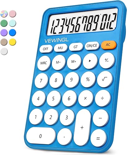 Miniatura 1 de Calculadora estándar de 12 dígitos, pantalla grande de escritorio de 6.2 x 4.2 pulgadas y botones, calculadora con pantalla LCD grande para oficina,