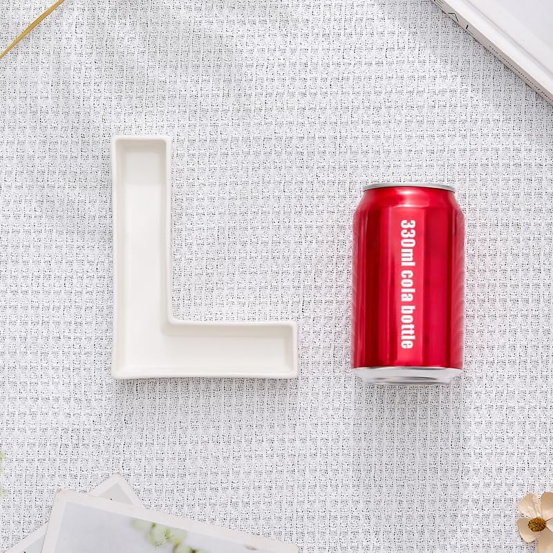 Miniatura 2 de Coffeezone Platos pequeños de porcelana para dulces de amor, regalo de boda o decoración de fiesta (Letra L)