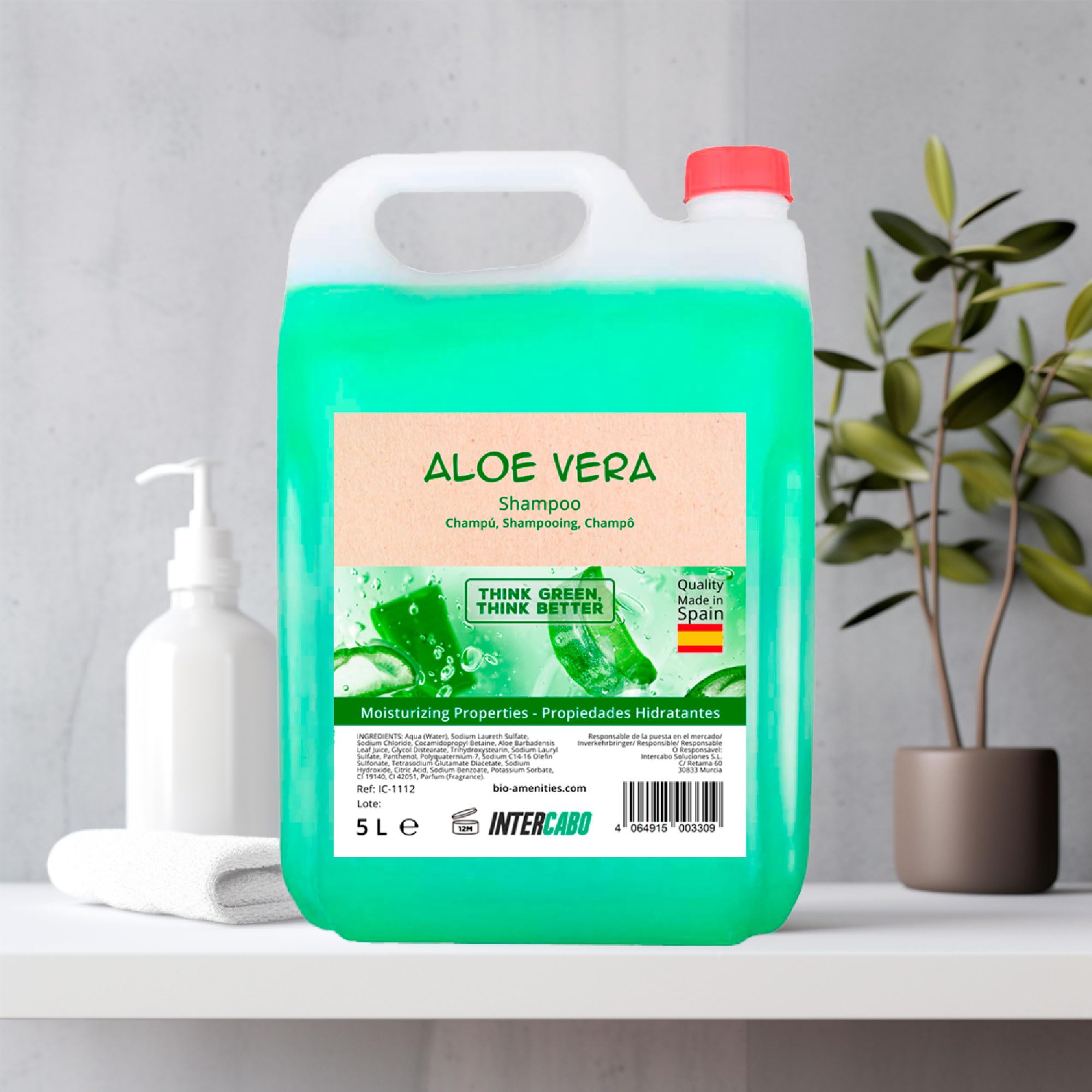 2 × 5 L Aloe Vera Shampoo (10 L Gesamt) – Natürliche Formel für alle Haartypen – Sanfte Reinigung & Pflege – Großpackung für häufige Anwendung in Bädern, Fitnessstudios und Unterkünften