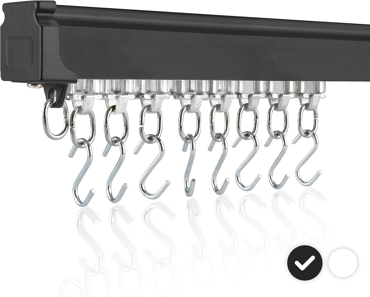 Black Curtain Track Ceiling Track for CurtainsCeiling or Wall mount