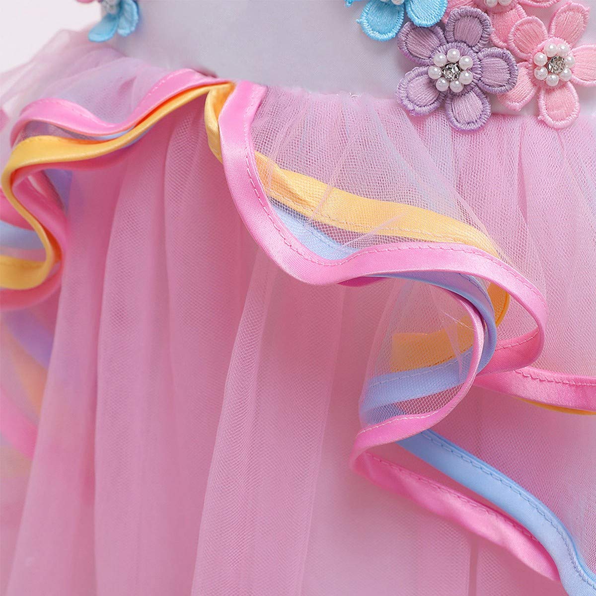 Einhorn-Kostüm für Mädchen, Festzug, Prinzessin, Partykleid, Hochzeit, Geburtstag, Halloween, Karneval, langes Maxikleid mit Stirnband