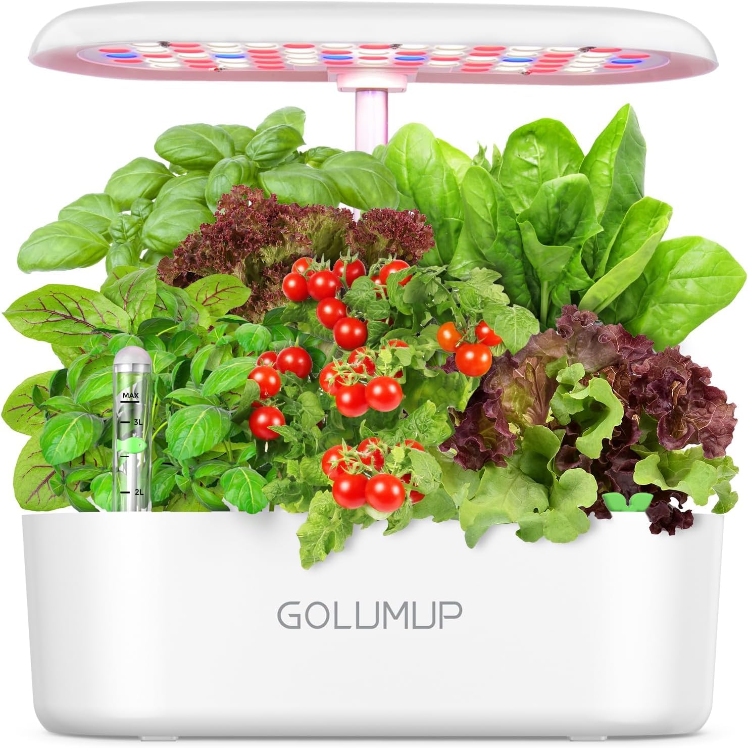 Potager d'intérieur 12 Pots, 4 Modes Intelligents, 26W LED, 20-50cm