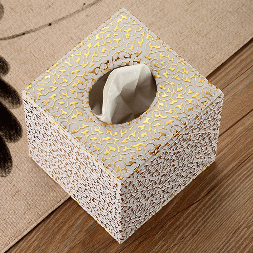 Pudełko na chusteczki, Proste pudełko na chusteczki, do salonu i sypialni, papier toaletowy(Black Gold)