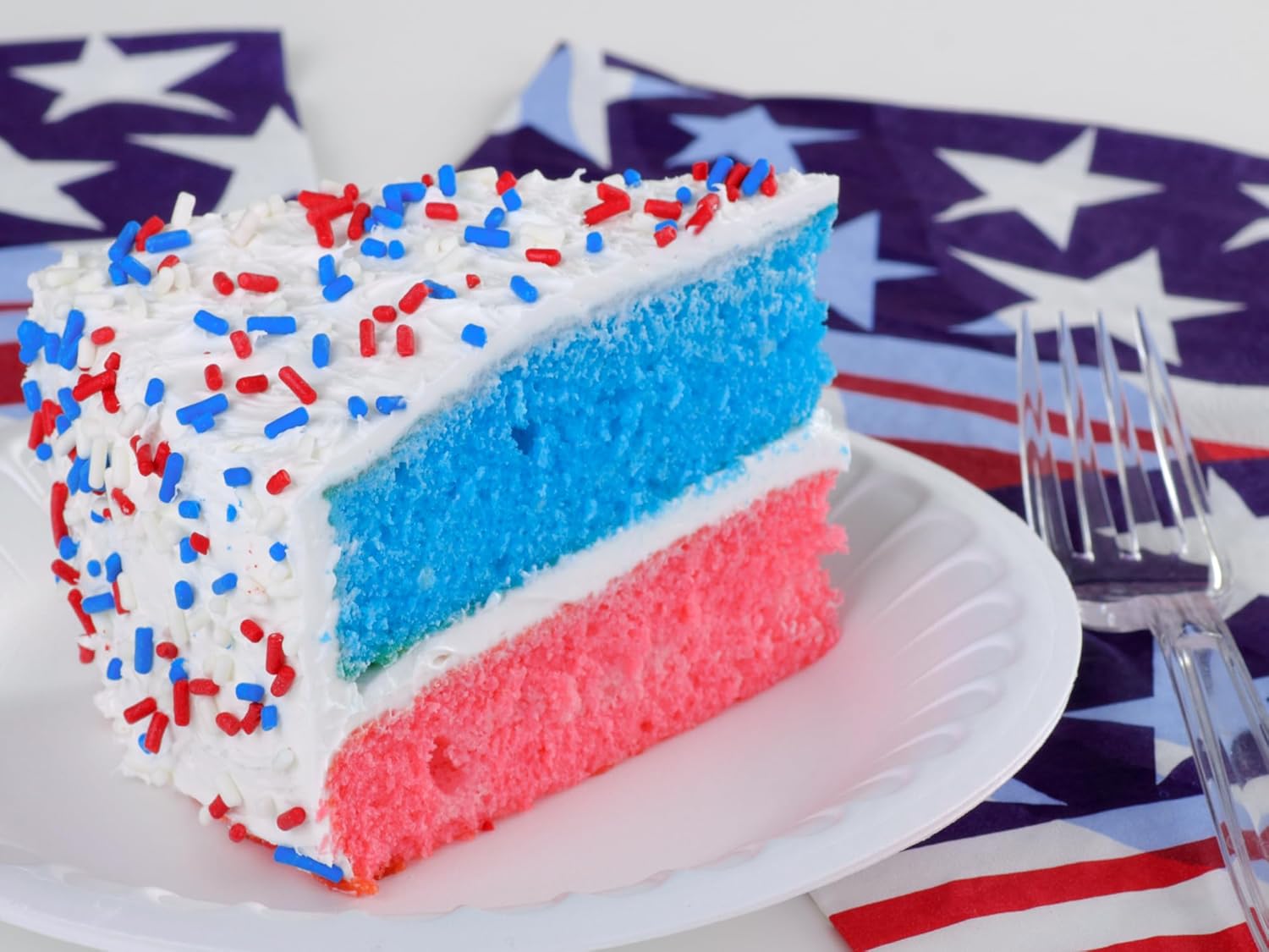 Red White and Blue Sprinkles - 2.2 Pounds - Patriotic Toppings - Bulk American Jimmies for Baking, Cupcakes