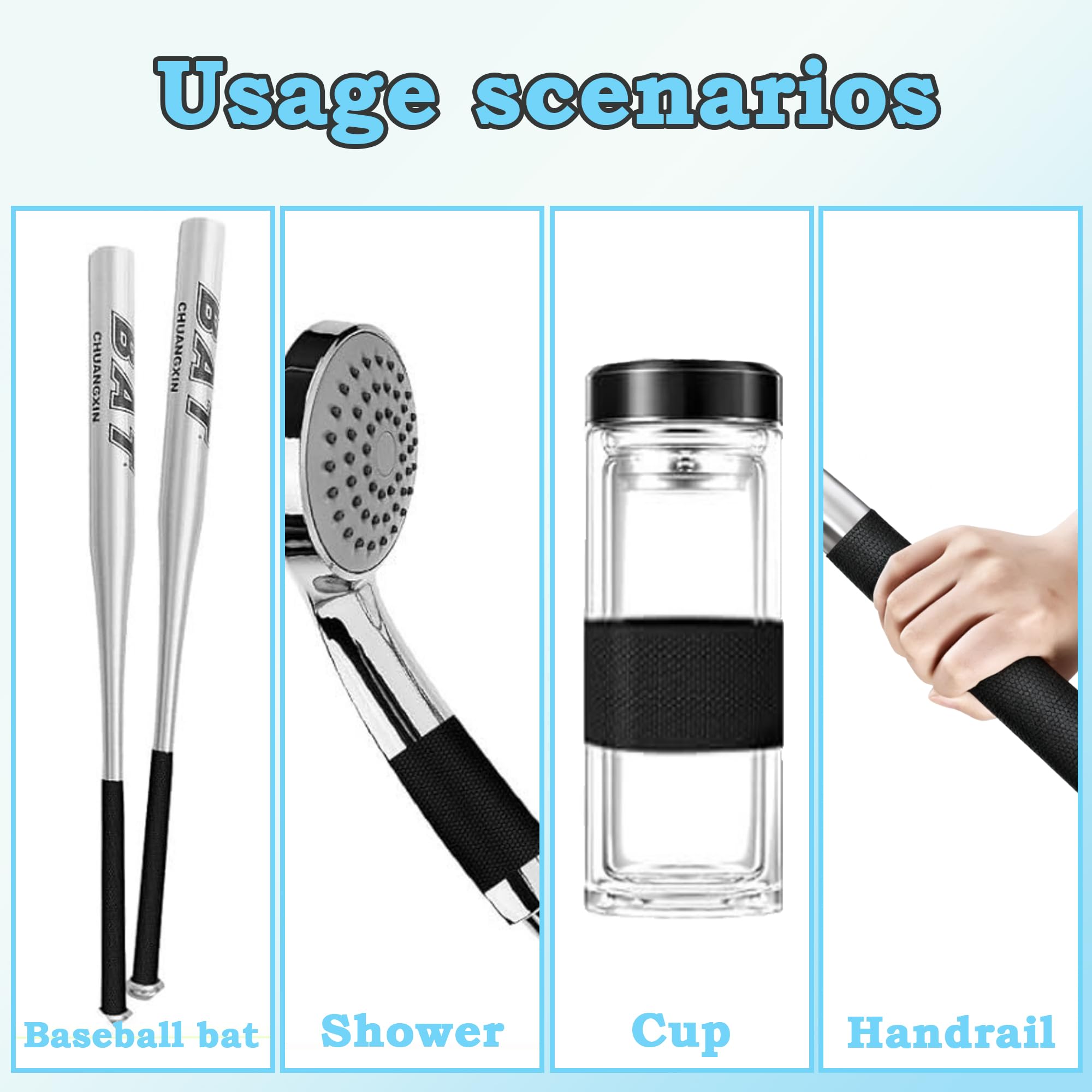 Cinta de agarre de goma, cinta antideslizante autoadhesiva, negra, impermeable, cinta de fusión, comodidad y seguridad para asas o superficies de contacto, 10 cm x 3 m, para herramientas y