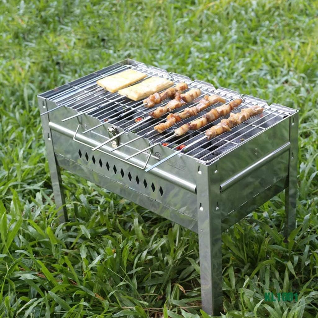 Barbecue Shelf Household Grill Rack Charcoal BBQ Grill Stainless Steel Outdoor Patio Foldable