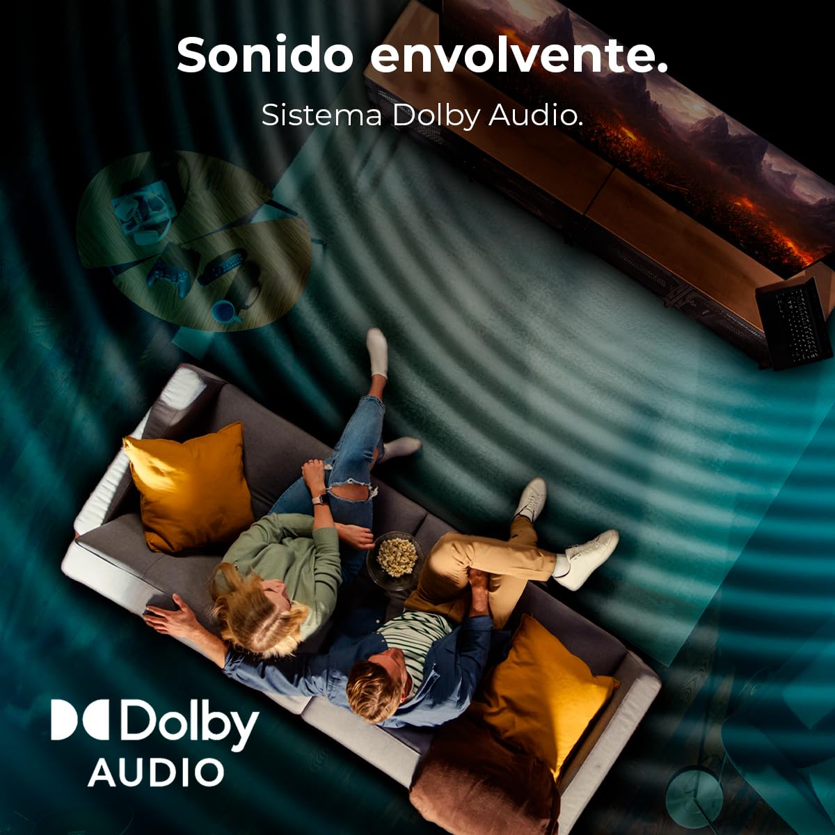 Cecotec TV, Televisor LED de 32Pulgadas 0 Series 0032S. Pantalla 32 Pulgadas, HD, Resolución de imágenes y Videos óptima, Sistema Dolby, Memoria Flash, Conectividad HDMI/USB, Mando a Distancia