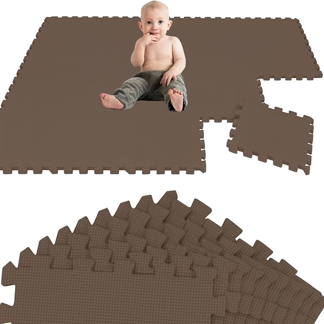 LittleTom 18 Piezas Alfombra Bebé Desde el Primer Mes - 30x30 Colchoneta de Espuma EVA Acolchada - Superficie Puzzle Antideslizante para Niños Pequeños - Suelo Protector para la Habitación Infantil
