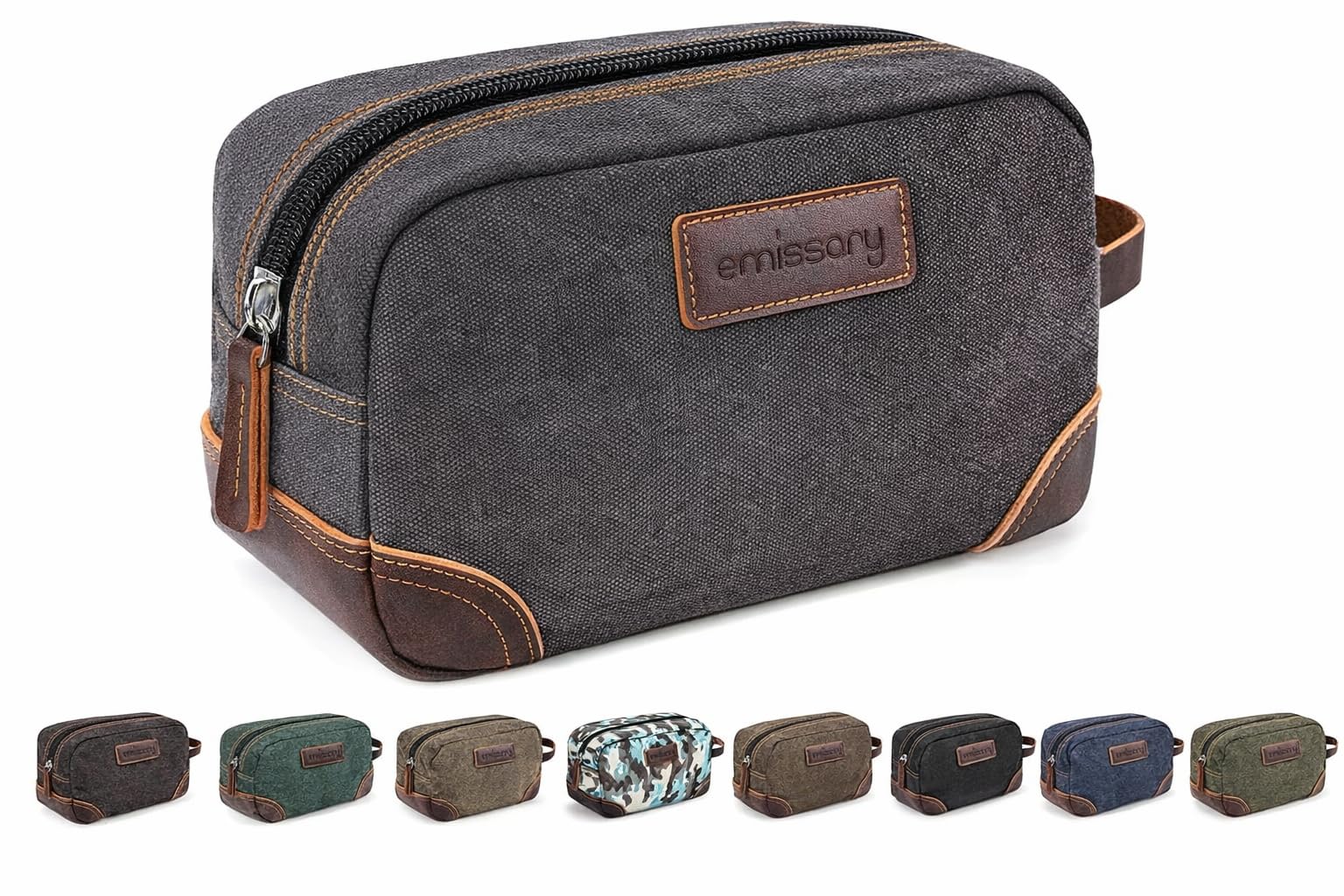 Toiletry Bag for Men, Canvas Travel Toiletry Bag Men's Dopp Kit, Water-resistant Bathroom Bag Mens Shaving Kit, Travel Kit Small Bags, Shaving Bag, Toiletry Bags