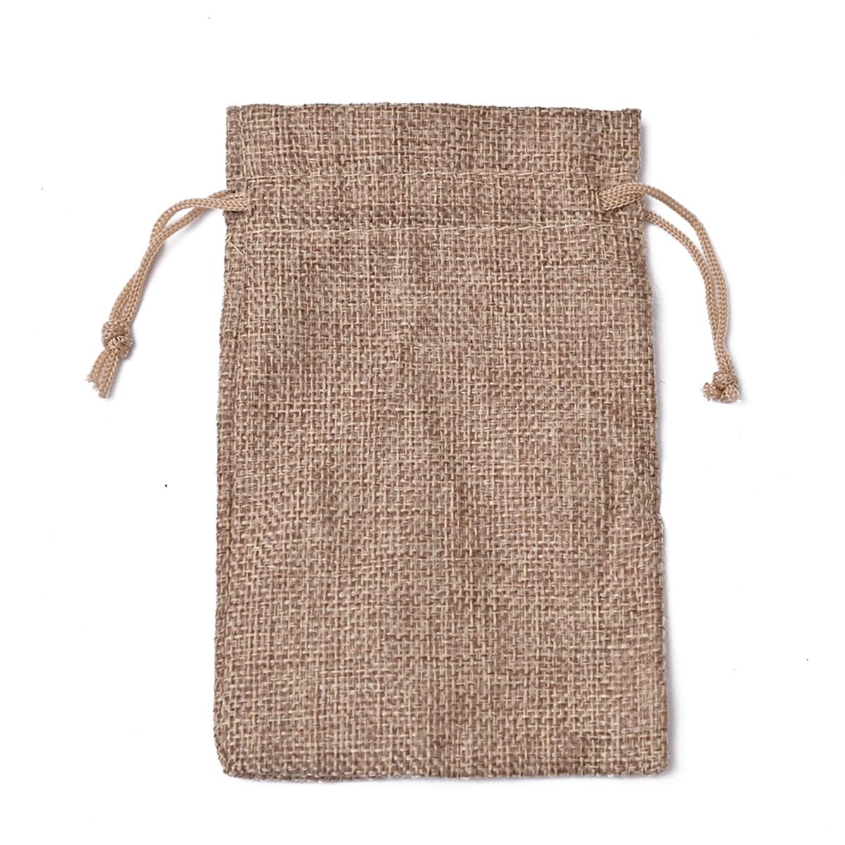 Lot de 75 petits sacs en lin avec cordon de serrage - Petits sacs en lin - À remplir - Petits sacs cadeaux pour mariage, fête, artisanat (marron, 10 x 15 cm)