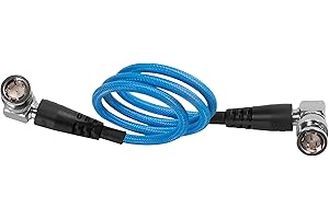 KONDOR Blue 12G SDI Shielded Right Angle Slim Cable for 4K Cameras