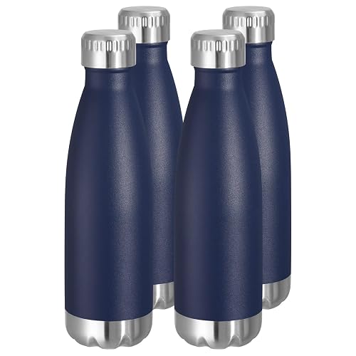 VEGOND 17oz Stainless Steel Water Bottles Bulk 4 Pack