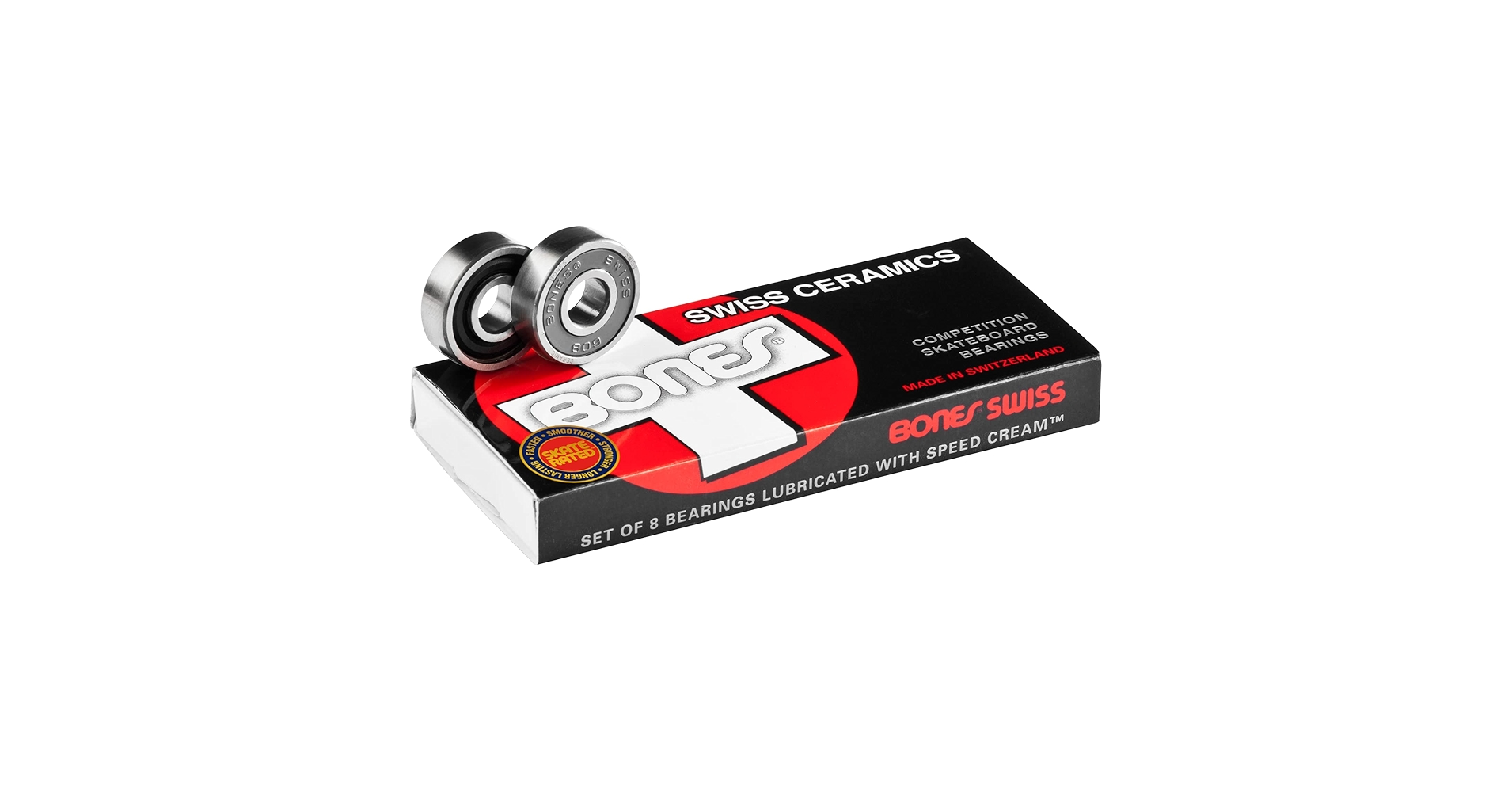 スケートボード BONES SWISS CERAMIC SKATEBOARD BEARINGS Amazon.com : Bones Swiss Ceramic Skateboard Bearings 8 Pack
