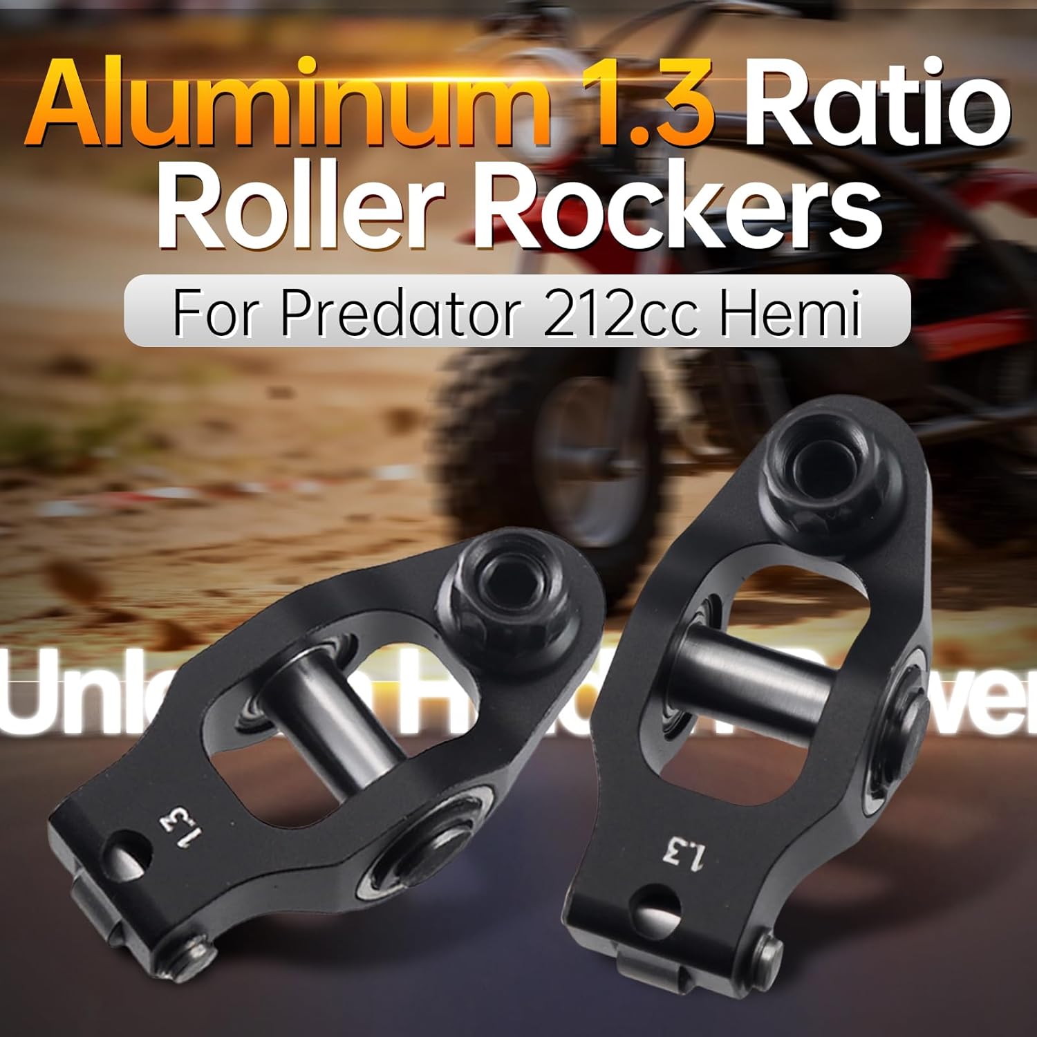 Aluminum 1.3 Ratio Roller Rockers For Predator 212cc Hemi Black