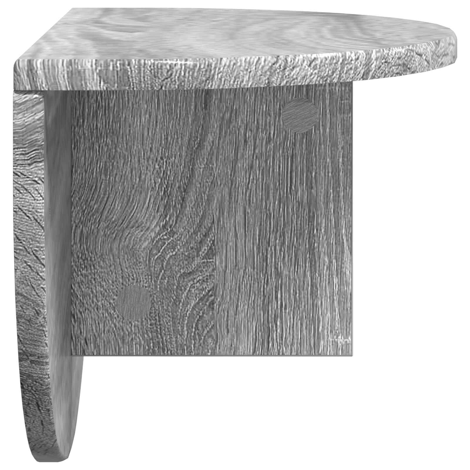 Regał ścienny Sonoma szary 48 x 24 x 24 cm, wiszący regał z materiału drewnopochodnego, montaż ścienny do salonu, sypialni, biura, uniwersalna półka ścienna