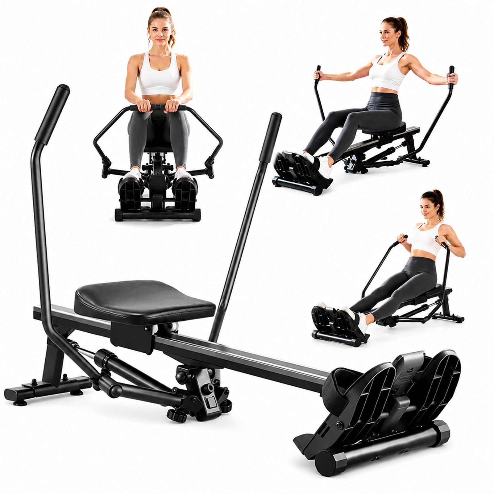Hydraulic Rowing Machine for Home Gym,Compact Rower Machine