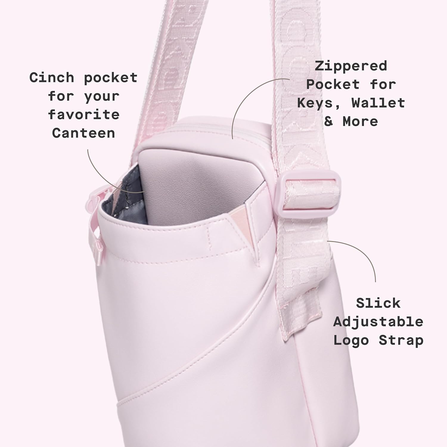 Corkcicle Cooler Sling Bag Crossbody Holder, Perfect for Holding 16 oz - 40 oz Canteen Water Bottle