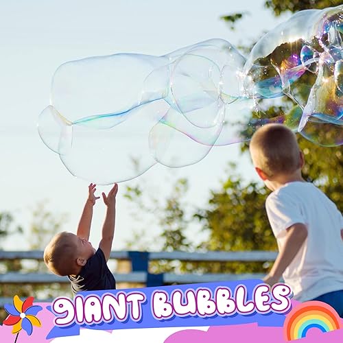 Miniatura 5 de Junkin Paquete de 20 varitas de burbujas gigantes a granel, varita de burbujas grandes para verano, juego al aire libre, kit de juguete para niños,