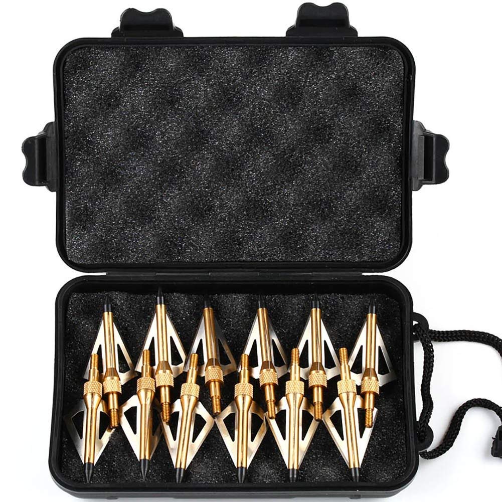 Punte Da Freccia Per Caccia - 12 Pezzi, 2 Lame, 100 Grani, Per Balestra E Arco - Foto 8