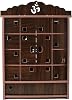 MIDU Pooja Mandir For Home Wall Hanging Mdf Wooden Temple With Door Brand (Black), 19 Cm