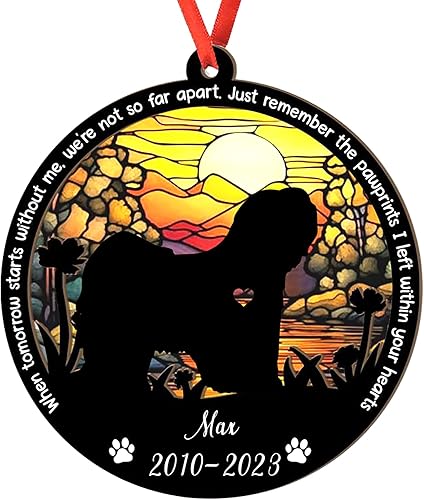 Miniatura 57 de Adorno personalizado para atrapasoles Bichon Frise, Bichon Frise Sun Catcher Adorno de Navidad – Regalo para perro amante, Bichon Frise 3D 2 capas