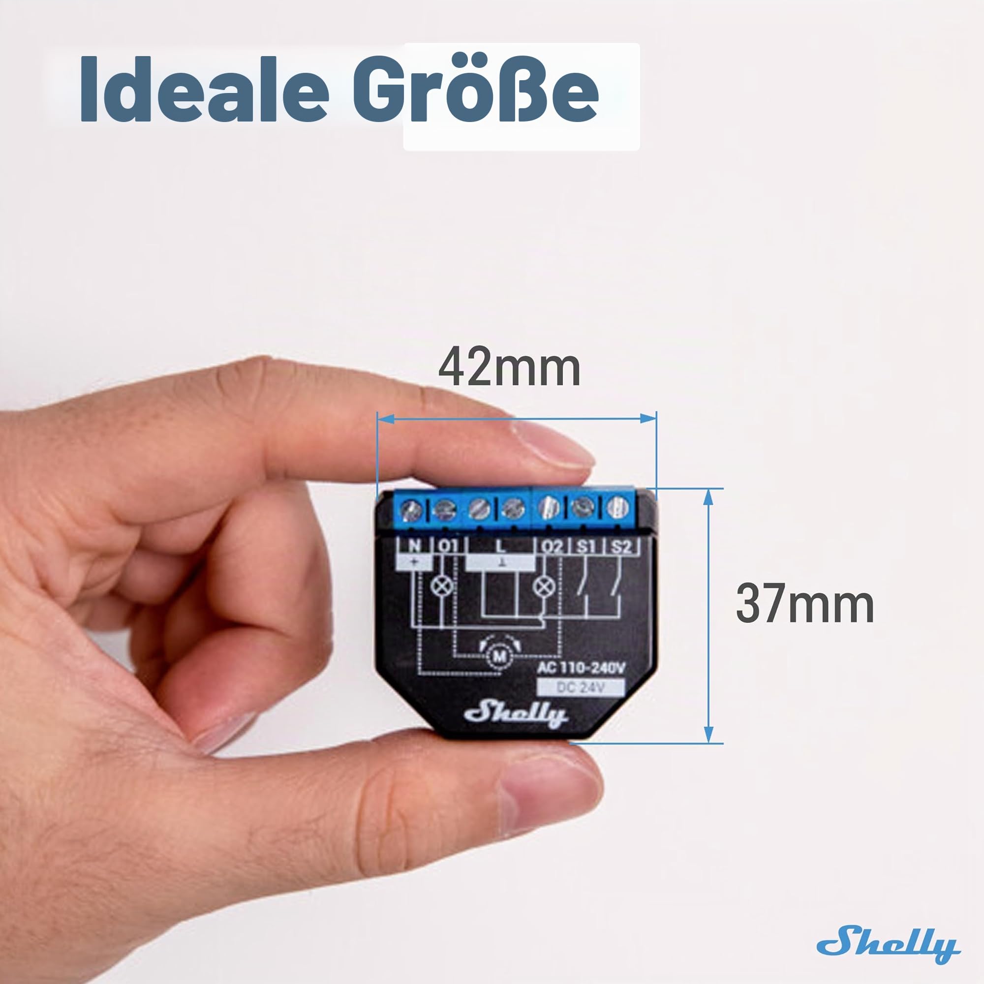 Shelly Plus 2PM Smart Home Doppel Relais Schalter (2er Pack) & Plus 2PM Smart Home Doppel Relais Schalter, Digitale Steuerung per kostenloser App & WLAN, Schwarz