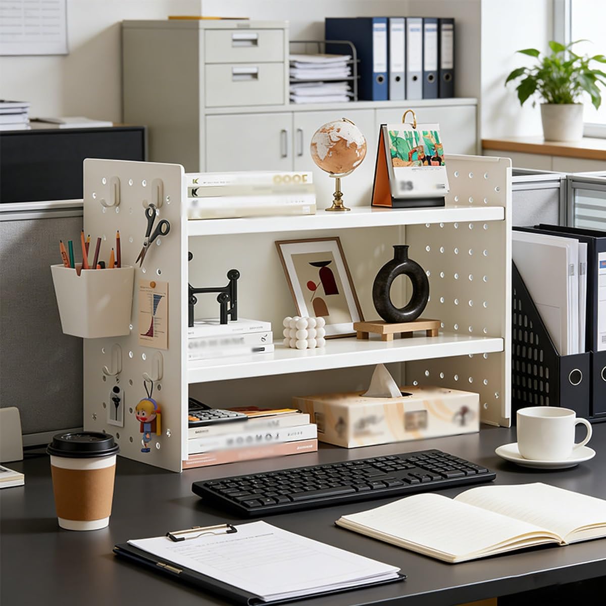 Schreibtisch Regal Mit Pegboard, Platzsparende Schreibtisch Organizer Für