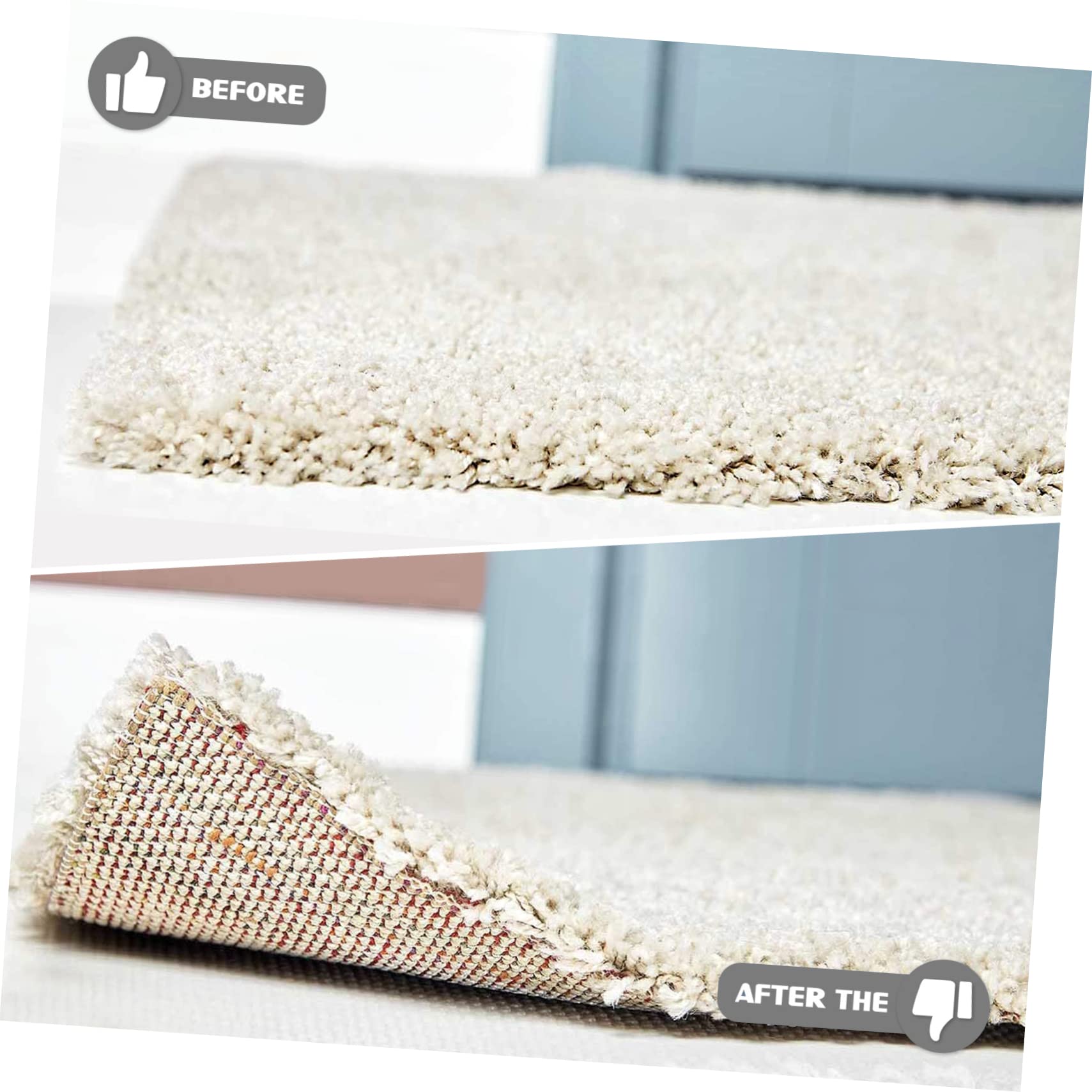 Alipis 16pièces Pads Antidérapants Auto-adhésifs pour Tapis Grippers pour Sols Durs Faciles à Installer Et Réutilisables