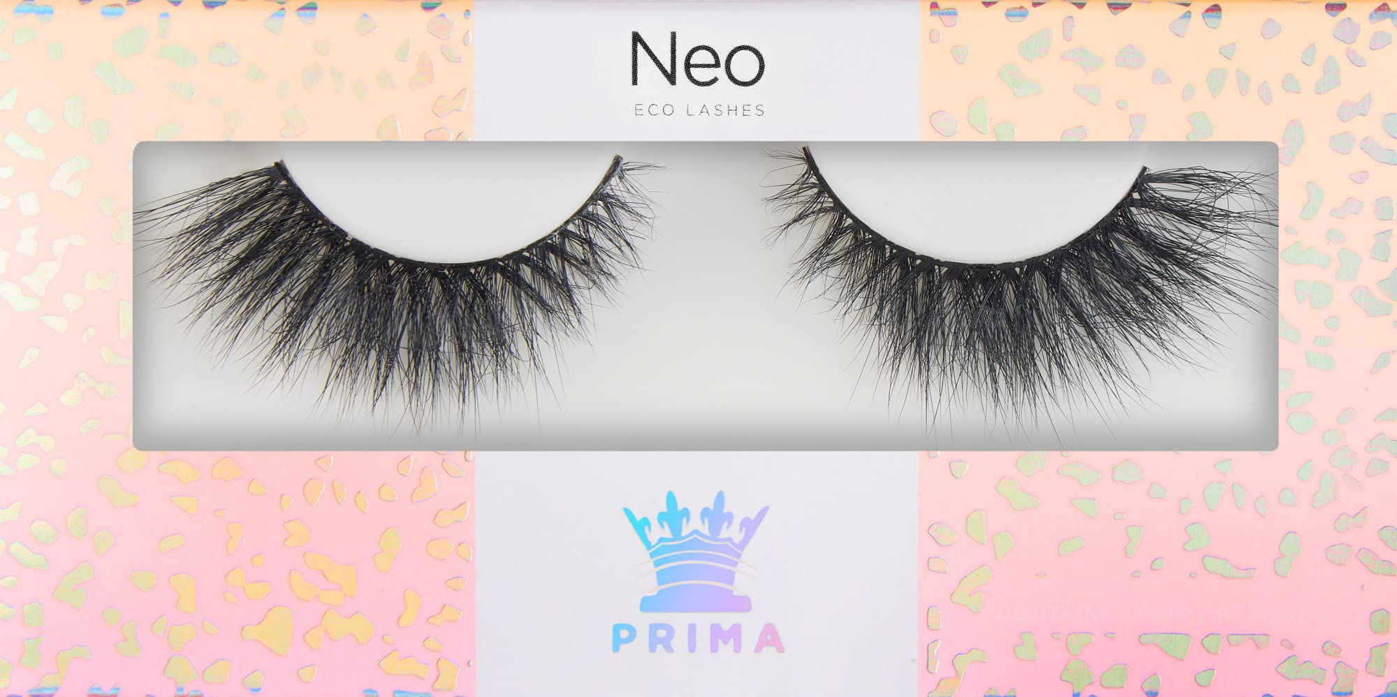 Primalash Neo Eco Plant Fiber Lashes, N108, Black, 1 pair (Pack of 1)