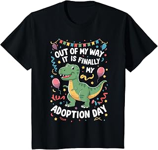 Kids Out Of My Way It Is Finally My Adoption Day T-Shirt, Black