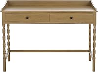 SAFAVIEH Astaroth Desert Brown 2-Drawer Writing Desk - Modern Coastal Home Office Computer Table, 47" Wide