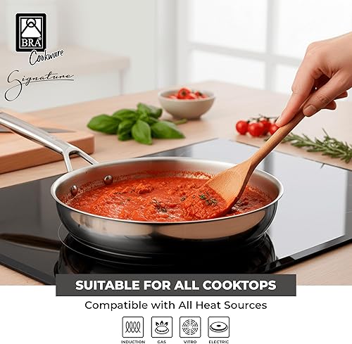 Miniatura 4 de BRA COOKWARE Signature - Juego de utensilios de cocina de 10 piezas  Juego de utensilios de cocina profesional de acero inoxidable  2 ollas, 1