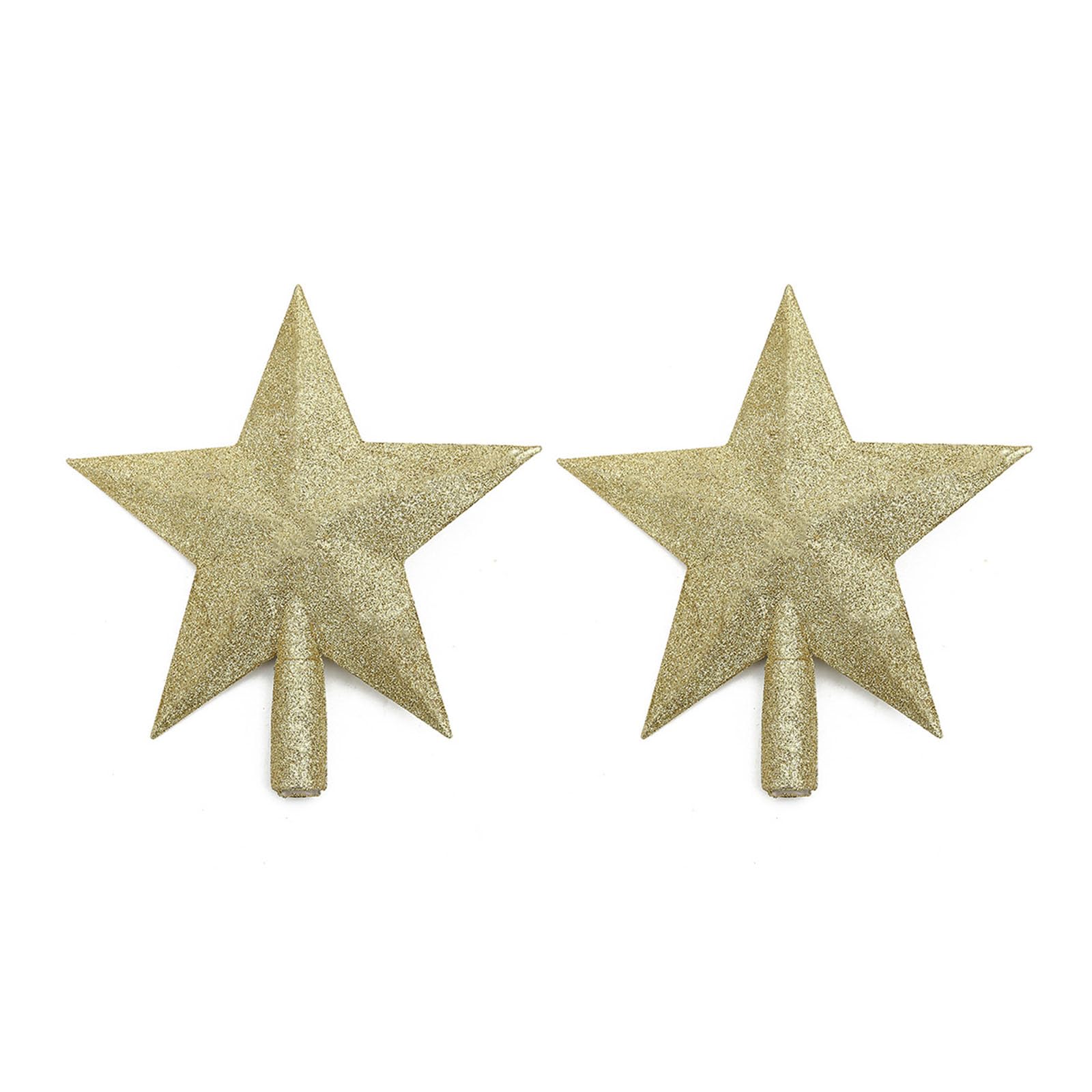 Lerpwige 2Pieces Star Christmas Tree Toppers Decoration Eye Catching Toppers Set For Elegant Adornment Sparkling