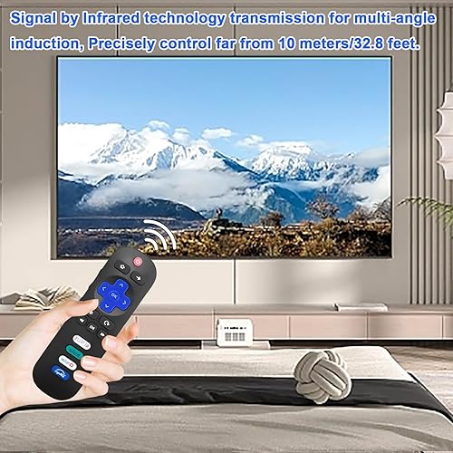 Miniatura 5 de Paquete de 2 control remoto de repuesto para Roku TV, compatible con televisores inteligentes TCLHisense RokuOnn RokuSharp RokuElement