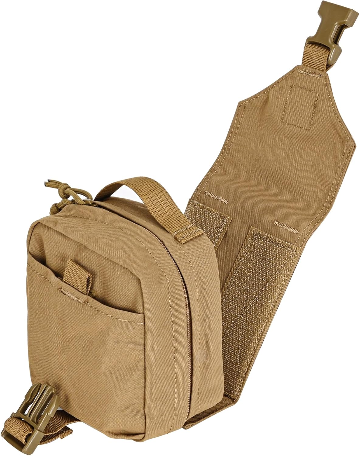 IFAK Pouch Empty, MOLLE Rip Away Medical Pouch with Quick Release Platform and Cross Patch for Tactical Vest and Battle Belt