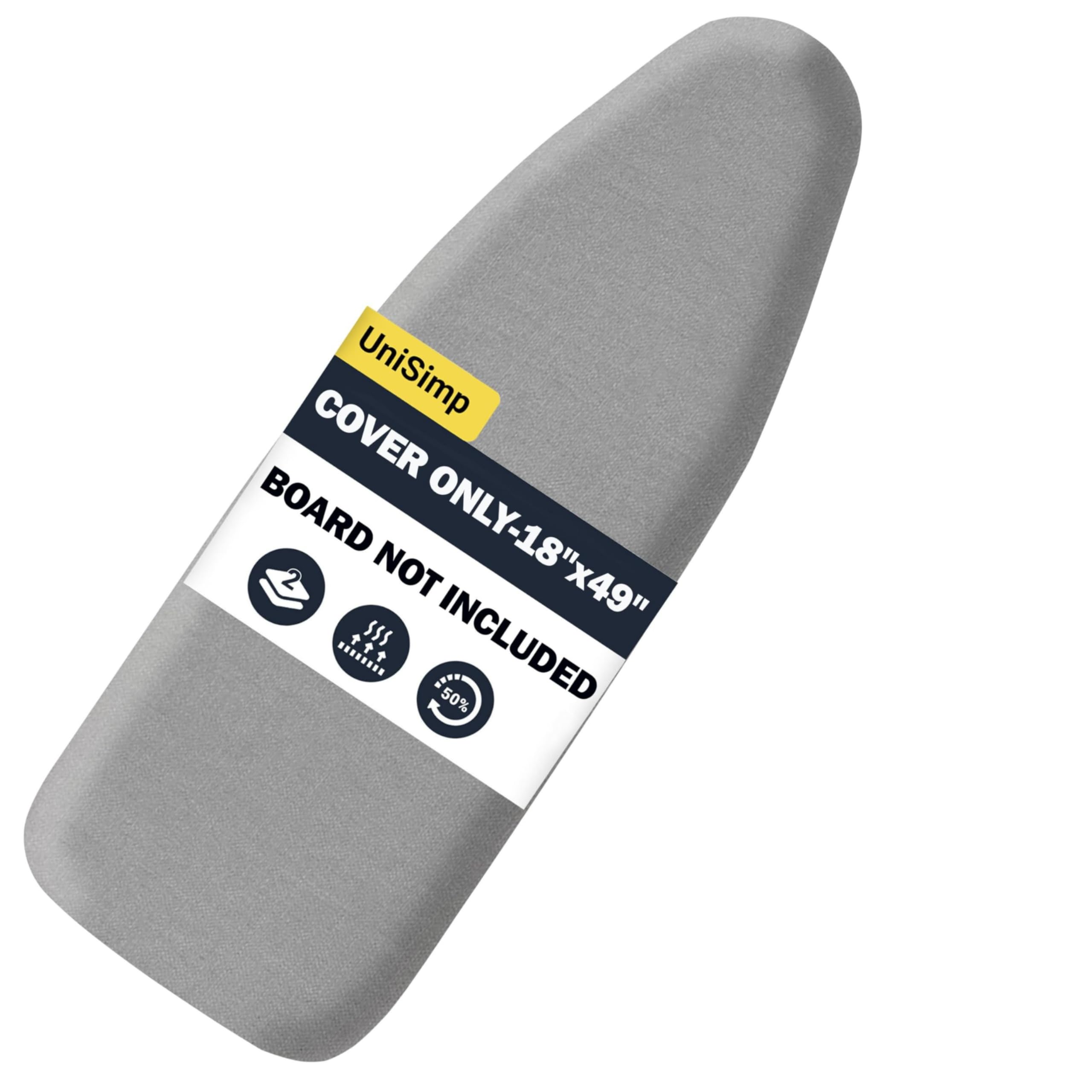 UniSimp Ironing Board Cover and Pad 18X49“ - Gray