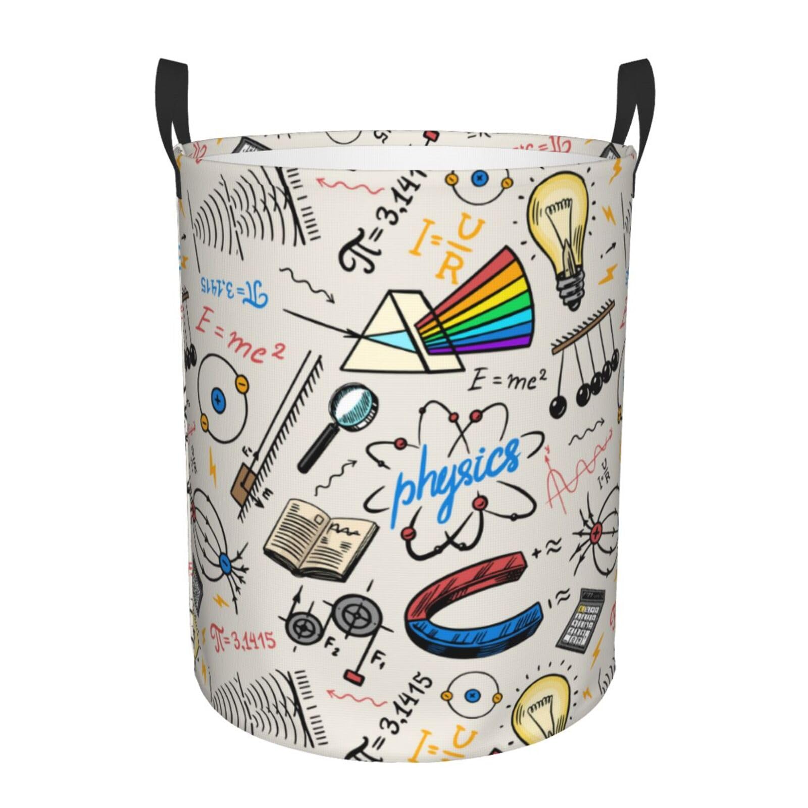Laundry Basket Physics Laundry Hamper Waterproof Idea Hampers Large Collapsible Baskets with Handle Suitable for Bedroom Bathroom Utility Room Kitchen