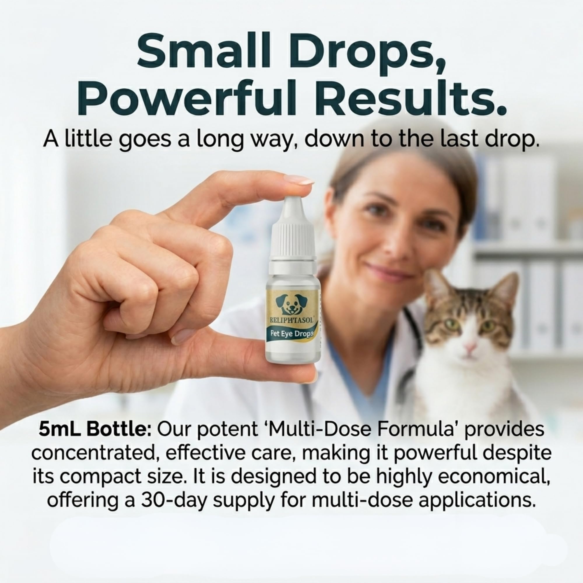 Pet Eye Drops – Vet-Formulated Dog Eye Infection Inflamation Treatment, Allergy Relief, Dry Eyes & Red Eye, Tear Stain Remover for Dogs, Cats, Cattle, Sheep, Horses – 5 mL 0.17 fl oz (1 Bottle) — Amazon image 5