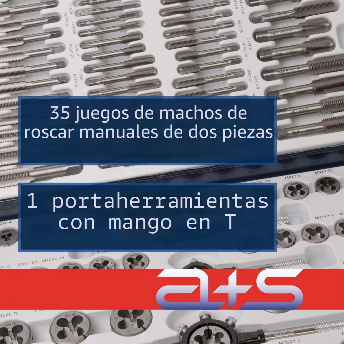 a+s Albrecht und Schulte - Juego de machos de roscar (110 piezas, M2-M16, MF6 x 0,75 MF, 18 x 1,5 mm)