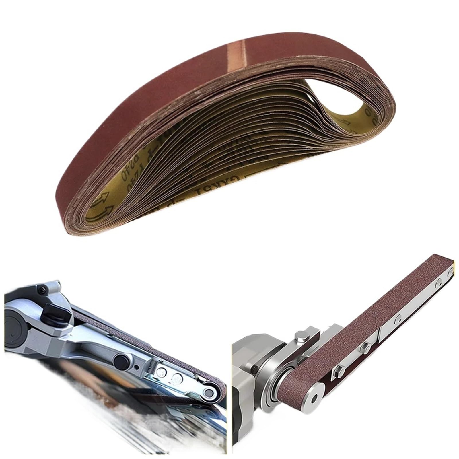 24 szt. 762 x 25 mm zestaw taśm ściernych, po 4 szt. o ziarnistości 60/80/120/150/240/400 taśm aluminiowych do polerowania drewna i metalu