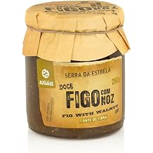 Fig Walnut Jam - Jar 280g - Sweet Taste and Crispy Texture - Ideal for Desserts and Breakfast - No Dyes and Preservatives - Gourmet Product of Portuguese Origin